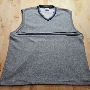 Vintage Wooden Dog Brand Light Gray Size XL With Stripe Sleeveless Vest